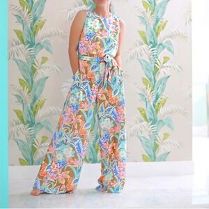 J. McLaughlin Rebekka Floral Print Wide Leg‎ Jumpsuit Size XL Tropical NWT